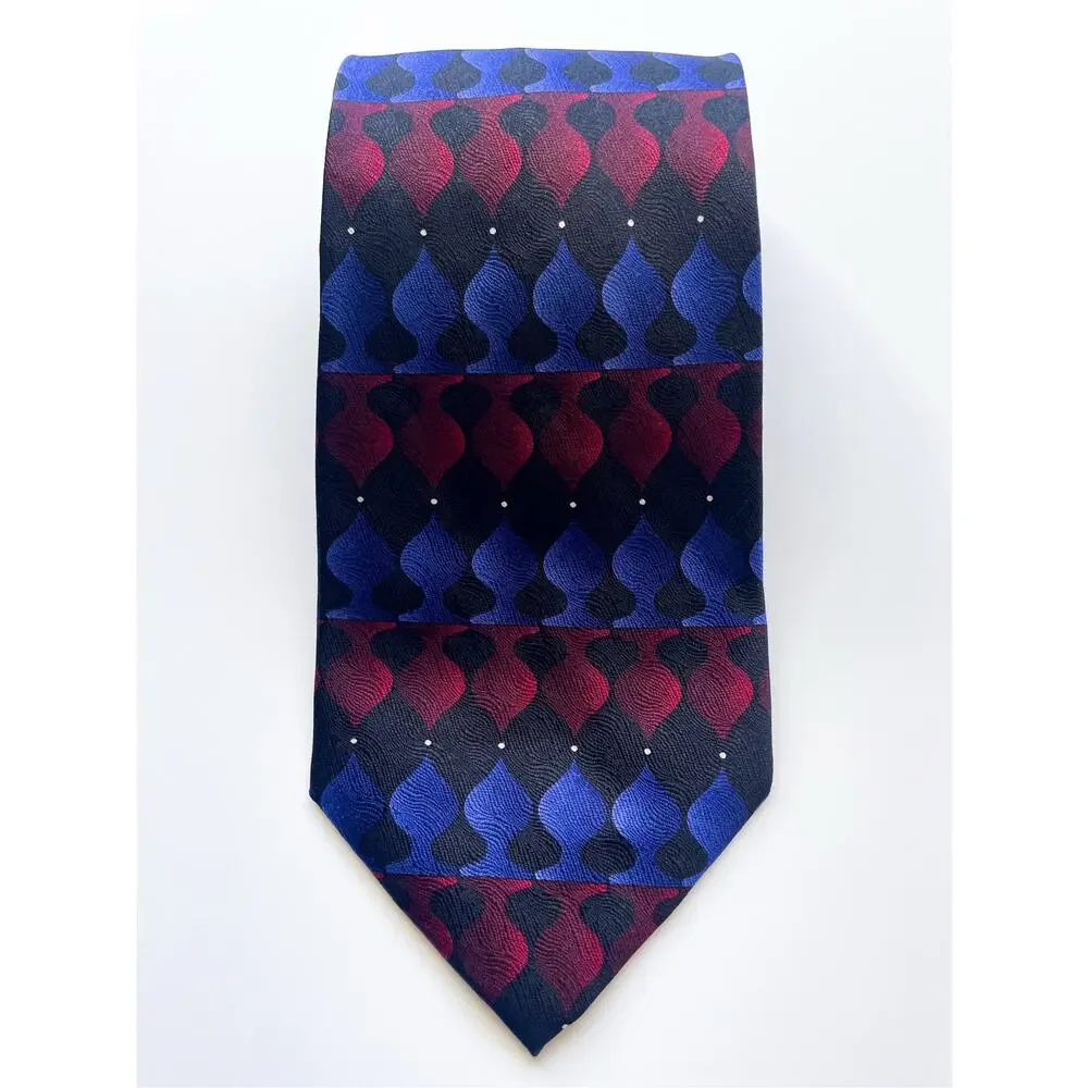 Men's Vintage Grateful Dead Ace Sixth Set Blue and Red Psychedelic Neck Tie